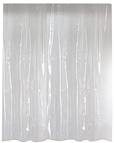BebeXi Doublure de rideau de douche en nylon 74 Rideau épais uni Rideau de douche de couleur unie pour hôtel Rideau de douche 183 x 190 cm (transparent, G)