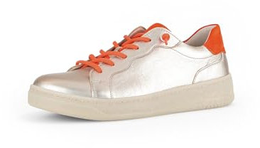 Gabor Damen Low-Top Sneaker, Frauen Halbschuhe,Wechselfußbett,Best Fitting,Sportschuhe,Freizeitschuhe,Turnschuhe,Puder/Pumpkin,39 EU / 6 UK