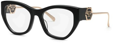 Philipp Plein Damen Vpp123m Brillenfassungen auf Rezept, Schwarz (Shiny Black), 54/140/19