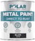 Polar Metal Paint - 500ml | Satin Black | Direct to Rust All-in-One Primer, Undercoat, and Topcoat in One | Rust-Resistant Black Paint for Metal, Steel, Aluminium & Galvanised Iron