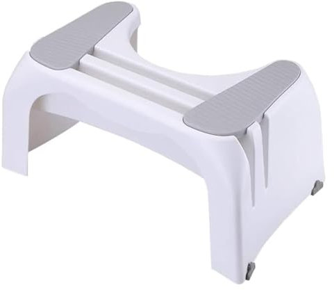 Stufen Stuhl Toilettenhocker, Toilettenhocker, Fußhocker, dicker Kunststoff, Toilettenfußpedal, Hocken, Hocken, Grube, Heim-Tritthocker(Gray)