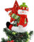 KAHEIGN Weihnachtsbaumspitze Hut, 33 cm großer Schneemann-Weihnachtsbaum Zylinder Hut Weihnachtsbaumschmuck mit rotem Schal und Karierter Jacke für Weihnachtsdekoration und Winterpartys