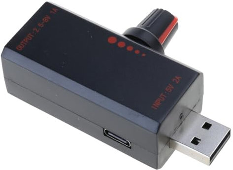USB-Ventilator-Geschwindigkeitsregler, 5 V, 2 A, USB-Ventilator, stufenloser Geschwindigkeitsregler mit Schaltern für Büros, 5 V, 9 V, 1 A Ausgangsleistung, Adajust Ranges