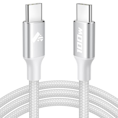 USB C to USB C Cable, 100W 2M Usbc to Usbc Cable Long i Phone Type C Charging Charge Lead Nylon Fast USB C Charger Cable for iPhone 15 16 Pro Max Plus iPad MacBook Samsung Galaxy Pixel Switch Sony etc
