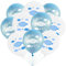 KOBOKO Taufe Deko Luftballon Blau, 20 Stk Deko Taufe Junge Kommunion Luftballons, Taufdeko Fish Muster Taufe Helium Ballon, Kommunion Deko Meine Taufe Ballons für Babyparty,Kommunion, Babyshower Deko