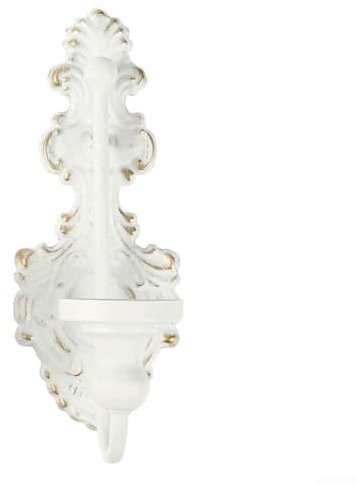 Hasaller Candle Holders Rustic Wall Candle Holder Vintage Taper Candle Wall Sconce Wall Candle Holders Vintage Wall Candle Sconces Mounted Gothic Decor for Living Room Bathroom(White)