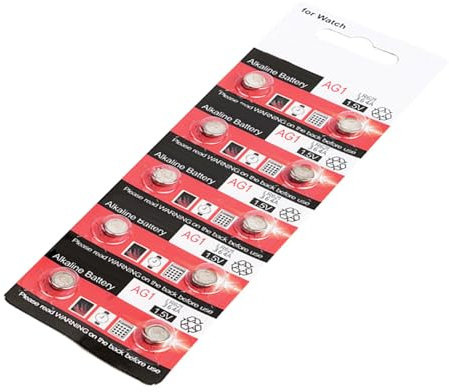 Lodoot 10/20 Stück AG1/LR621 Knopfzellenbatterien, langlebige 1,5 V Knopfbatterie, Alkaline-Zelle für Uhren, kleine Elektronik, Knopfzelle, Fernbedienungsbatterie