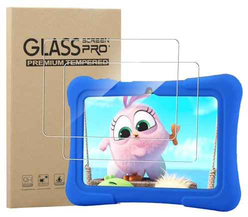 KUSINHOKA [2 Pack] Screen Protector for Pritom 7 inch Tablet/Pritom K7 Tempered Glass,Ultra Resistant,Anti Fingerprints,HD Clear,No Bubbles,9H Hardness Protector Film Tempered Glass Film,Transparent