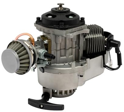 ACROSSPART 2-Takt 49CC/47CC Engine Motor Dirt Bike, Mini Motor Benzin, Luftkühlung Einzylindermotor, Geringes Rauschen Hochleistungs-Motor-Kit