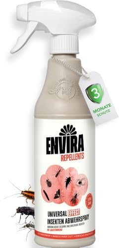 Envira Effect Insekten Abwehrspray 500 ml - Extra starkes Spray mit Langzeitwirkung gegen Trauermücken, Silberfische, Lebensmittelmotten & weiteres Ungeziefer - Schutz vor Insekten (PT19)