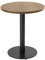 Oviala Table à Manger Ronde 60 cm Pied Noir et revêtement Bois Clair