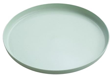 Bandeja redonda de té para sala de estar, color sólido, 2 unidades, color verde nórdico