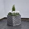 STORM TRADING GROUP Small Garden Lazio Square Planter Flower Box Pewter Plastic Pot Summer Outdoor Garden Boxes For Home & Office (1 Planter)