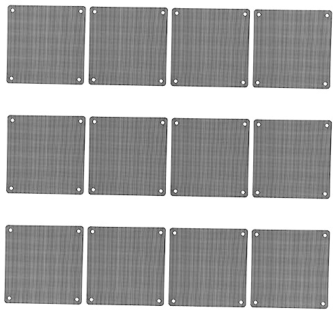 SEWACC 12pcs Black PC Fan Dust Filter Mesh for Computer Case Cooling Fan Durable Dustproof Screen Grill Cover Easy to Install Protective Filter and Cooling Systems