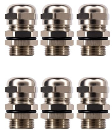 Gebildet Metal Cable Gland, PG9 Waterproof Adjustable 4.0-8mm Cable Gland Joint with Gaskets, M16*1.5 Wire Connector, Wire Protector