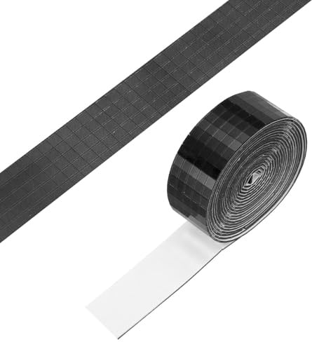 PATIKIL 5x5mm Self Adhesive Mirrors Mosaic Tiles, 2500 Pcs Square Mini Glass Mosaic Disco Tile Sticker for DIY Craft Disco Ball Party Decoration, Black