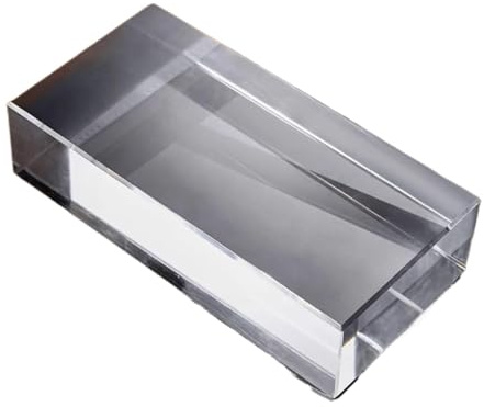 Carreaux de cristal rectangulaires, Blocs de verre cloison séparation pièce finitions multiples 7,9x3,9x1,9 pouces(Fine Grinding)