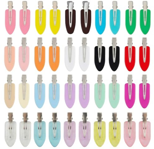 Ceriselle Keine Biegung Haarspangen, 40 Stück Haarklammern & Crease Hair Clips für Damen, Biegsichere Haarspangen für Makeup, Locken und Pony Styling
