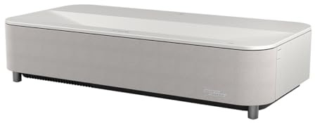 Epson Lifestudio Grand Plus EH‑LS970W | Ultrakurzdistanz Laser Projektor TV | 4K Heimkino | 4.000 Lumen | 3LCD | AI‑Bildverarbeitung | BOSE Sound| Google TV | 150 Zoll-Display | 5Jahre Garantie | Weiß