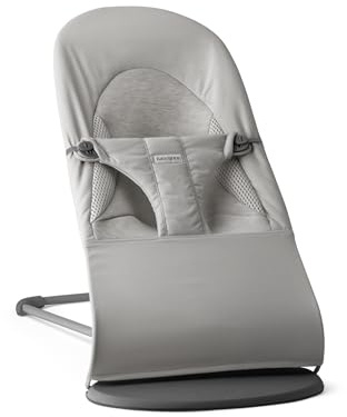 BabyBjörn Babywippe Bliss, Gewebt/Jersey, Tri-Fabric, Hellgrau | Ergonomisch, sicher und lustig – diese alltägliche 2-in-1-Babywippe und Kleinkindstuhl bietet natürliches Schaukeln