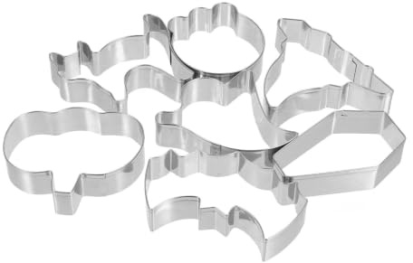 FESTFENDS Cookie Cutter Set Portable and Easy to Carry 7pcs Halloween Made of Stainless Steel Shapes Biscuit Dough Cutters for DIY Baking and Party Decorations