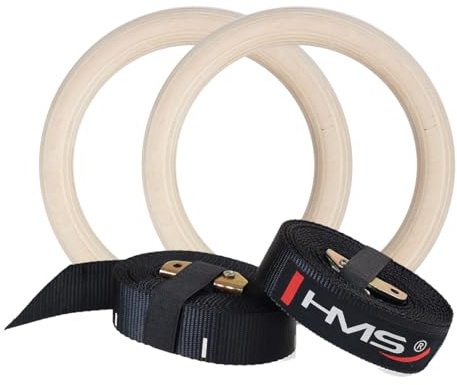 HMS Unisex's 17-35-008 5907695518450 Trainingsringe aus Holz, Mehrfarbig, Einheitsgröße