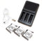 cellePhone Station de Charge Triple Batterie + 3 x Li-ION Compatible avec GoPro Hero 4 Black Silver 4+ (Remplacement pour AHDBT-401) - 1160 mAh
