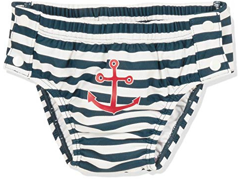 Playshoes UV-Schutz Windelhose Unisex Kinder Badehose Schwimmhose Badebekleidung, Maritim zum Knöpfen, 62/68
