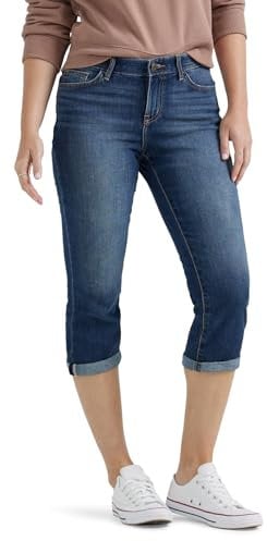 Lee Women's Flex Motion Regular Fit 5 Pocket Capri Jean