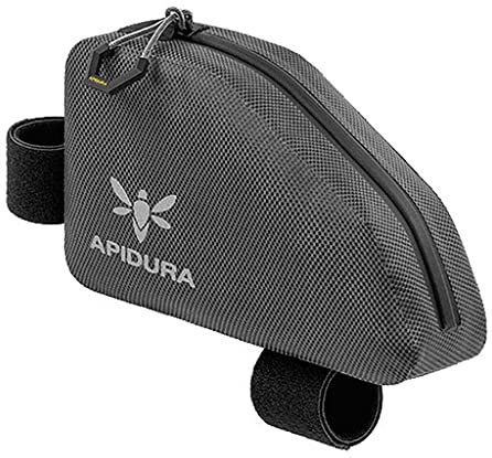Apidura Bikepacking-Tasche (1L) Grau, Einfarbig, Weich, Rahmenmontage, Reißverschluss für Fahrrad