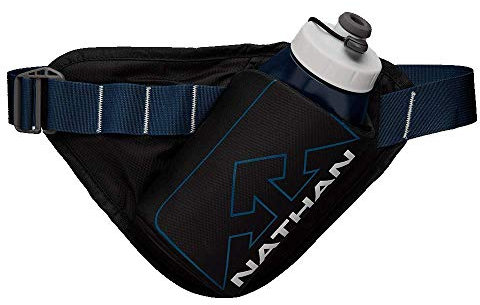 Nathan Peak Hydration Waist Pack with Storage Area & Run Flask 18oz - Laufen, Wandern, Camping, Radfahren, Unisex-Erwachsene, Schwarz helle Version (Non-Insulated), OSFA Light (Non-Insulated)