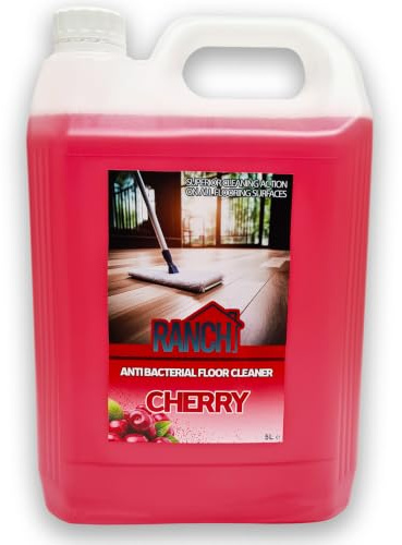 Ranch Antibacterial Floor Cleaner, Wood Floor Cleaner Liquid Laminate 5L | Cherry Scent Professional-strength cleaner for laminate, wood and tile floors, cuts grease and dirt, fresh fragrance