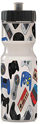 50 Strong 22oz Kids Sports Squeeze Water Bottle – BPA-Free with Pull Top Cap – Durable & Reusable for School, Boys & Girls – Made in USA – Video Games