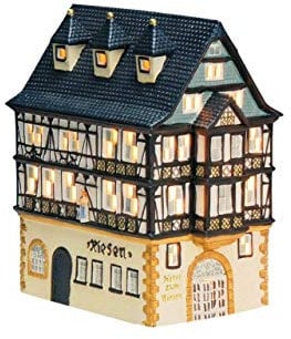 Tipigra Lichthaus Serie Wurm Kg. Hotel zum Riesen/Miltenberg aus Porzellan Teelicht 17x22x10 cm (LxBxH)