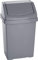 Optimal Products Plastic Swing Bin 50 15 25 8 Litre Home/Office/Kitchen Rubbish Waste Dustbin Trash Swing Lid Bin (Silver, 50l Litre)