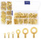 Ring Kabelschuhe 300 Stück Messing Kabelstecker Flachstecker Ring Terminals M3 M4 M5 M6 M8 M10 Ringkabelschuhe Sortiment Set mit Transparenter Aufbewahrungsbox