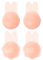 Kiiwah 2 Paires Cache-tétons Soutien Gorge Autoadhésifs Silicone, Cache Tetons Reutilisable sans Bretelles Invisible Push Up Bras pour Femme