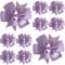 10pcs Lilac Hair Bows Clips Slides Grips 3 inch Pinwheel Solid Vibrant Colour Girls Hairbows