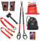 Setgowell - Trx Fitness Da Casa, Cavi Allenamento, Attrezzo Palestra, Kit Completo Multifunzione, Bande Resistenza, Attrezzi Sport Ginnastica, Rosso