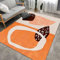 Bettumrandung Teppich Couch Klein Für Jugendzimmer Moderner Wohnzimmerteppich in Orange, waschbar, weicher Teppich, strapazierfähig 140X200cm Teppich Gemustert Teppichen