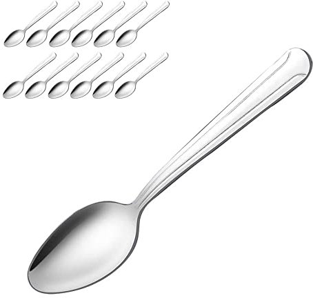 Spoons Set, 24 Pieces Stainless Steel Dessert Spoon(6.7inch), Mirror Polished Spoons Set Cutlery for Home or Restaurant, Dishwasher Safe