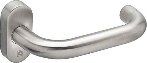 Béquille double sur rosace étroite inox Jade 1294 - Héraclès - B-INOX-RE03