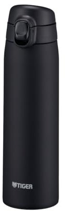 Bouteille isotherme Tiger MCT-K 500 mL Self-Locking One-Push, ouverture one-push, verrouillage automatique, sans BPA, conservation froid 24h et chaud 12h, conçue au Japon, couleur pierre noire