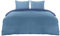 Utopia Bedding Bettwäsche 200x200 Set - Mikrofaser Bettbezug 200x200 cm + 2 Kissenbezüge 80x80 cm - Marineblau/Hellblau