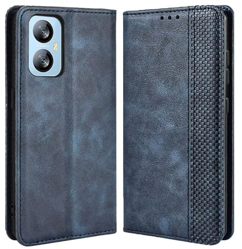MOJIA Hülle Flip Case für Blackview A52 / A52 Pro, PU Dünne Magnetische Klapphülle Handyhülle Schutzhülle mit Kartenfach und Standfunktion. Blau