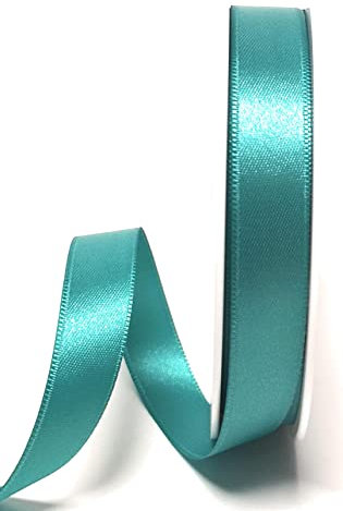 s.dekoda Satinband 25m x 15mm Türkis - Türkisgrün Schleifenband Dekoband Satin