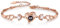 ALBERTBAND Personalisierte Projektion Armband Foto Armband mit Bild Rostfreier Stahl Personalisierte Geschenke für Damen, Mädchen, Freundinnen, Ehefrauen, Großmütter, Paare (Herz-Rose)