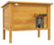 PawHut Maison pour Chats Niche d'extérieur en Bois surélevée avec Toit ouvrable, isolée avec Toit Asphalte, 85 x 50 x 68,5 cm, Naturel et Vert