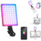 NEEWER VL67C RGB selfielamp voor iPhone, app-bediening, 94 LEDs, CRI97, 2000 mAh, oplaadbaar, Cold Shoe Mount als cameralicht, draagbare Clip voor voor- en achterkant, voor TikTok