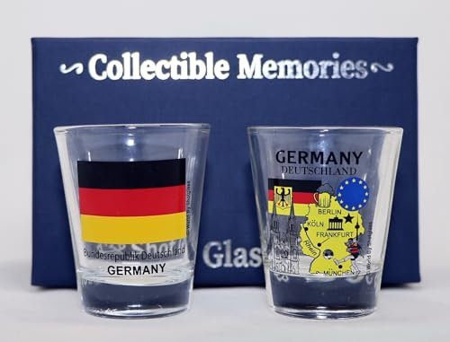 Shotglas-Set mit Deutschland-Souvenir, 2 Stück
